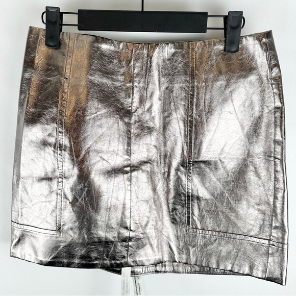 NWT Silver Metallic Mini Skirt | US Size Medium - Picture 2 of 9